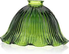 HOMSFOU Glas-Lampenschirm Grüner