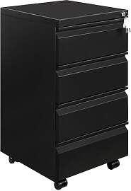 HOMSTEEL Rollcontainer, Mobiler Aktenschrank mit