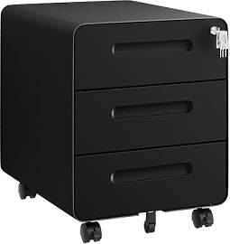 HOMSTEEL Rollcontainer, Mobiler Aktenschrank mit