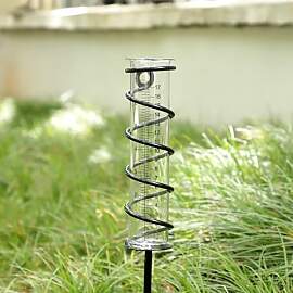 HOMURY 17cm Outdoor Regenmesser, Glas