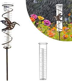 HOMURY Garten Regenmesser Glas Niederschlagsmesser 
