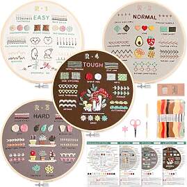 Homwiz 4 Sticken Set Erwachsene, Stickset für