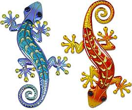 HONGLAND Metall-Gecko-Wandkunst, 38,1 cm,