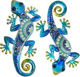 HONGLAND Wandbild Metall-Gecko-Wandkunst, 2
