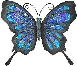 HONGLAND Wanddekoration aus Metall, Schmetterling, 