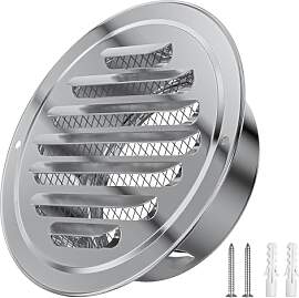 Hon&Guan 100mm Edelstahl Rund Lüftungsgitter