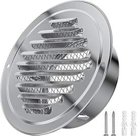 Hon&Guan 150mm Edelstahl Rund Lüftungsgitter