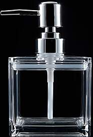 HONJAN Transparenter Acryl-Seifenspender, 383 ml,