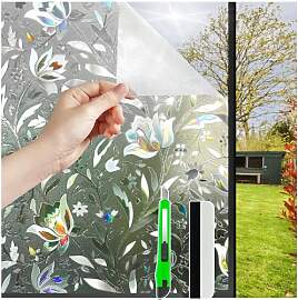 HONLONE Milchglasfolie Fensterfolie Buntglas,