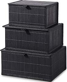 Honygebia Aufbewahrungsbox mit Deckel Schwarz –
