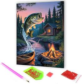 Hoobee 5D DIY Diamond Painting Fisch, Diamond