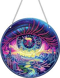 Hoobee Auge Diamond Painting Anhänger, Landschaft 