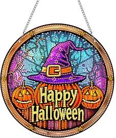 Hoobee Halloween Diamond Painting Anhänger,