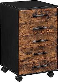 HOOBRO Aktenschrank, Rollcontainer mit 5