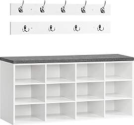 HOOBRO Garderobe Schuhregal Set, Schuhbank mit 12