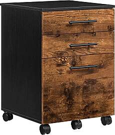 HOOBRO Rollcontainer, Rollen Aktenschrank mit 3