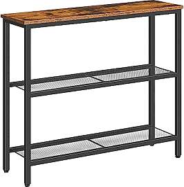 HOOBRO Schmaler Konsolentisch, Beistelltisch mit 2 