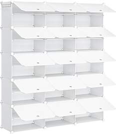 HOOBRO Schuhregal mit 15 Fächern, Schuhschrank,