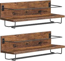 HOOBRO Wandmontierte Weinregale 2er Set,