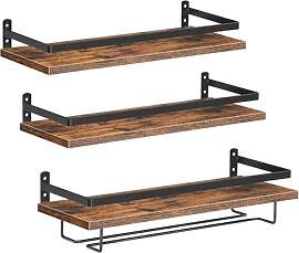 HOOBRO Wandmontierte Weinregale 3er Set,