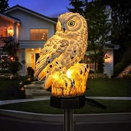 Hoofun Eule Solarleuchten Lampe Garten Wetterfest