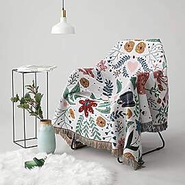 HOORDRY Boho Doppelseitig Sofaüberwurf mit