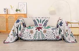 HOORDRY Boho Sofadecke mit Fransen 180x230 cm,