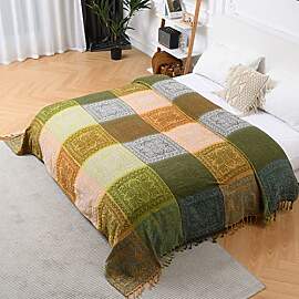 HOORDRY Chenille Gewebte Tagesdecke 220x260CM,