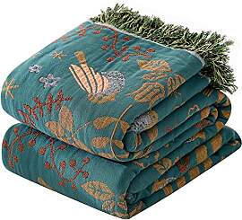 HOORDRY Doppelseitig Boho Tagesdecke 100％