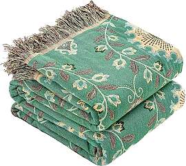 HOORDRY Doppelseitig Boho Tagesdecke mit Fransen