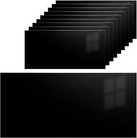 HOOZ 10x Fliesenaufkleber Schwarz - 60 x 30 cm -