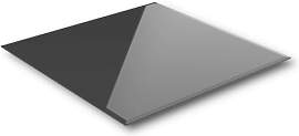 HOOZ Glasplatte 40x40 cm in Schwarz - 6mm ESG