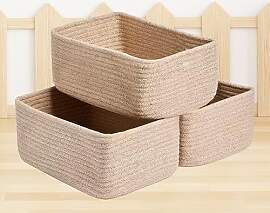 Hopelit 3er Set Aufbewahrungskorb Geflochten