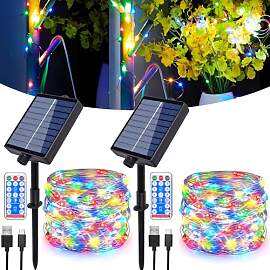 Hopelit Solar Lichterkette Aussen (2 Stk), 10m