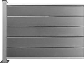 HORI WPC Sichtschutz-Zaun Design Komplettset