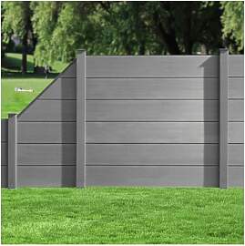 HORI WPC XXL Sichtschutz-Zaun, Steckzaun,