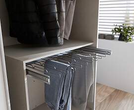 Hosenhalter FORTE, grau, B:82cm H:5,2cm T:50cm,