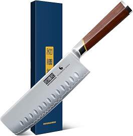 HOSHANHO Nakiri-Messer, 7 Zoll, handgeschmiedetes