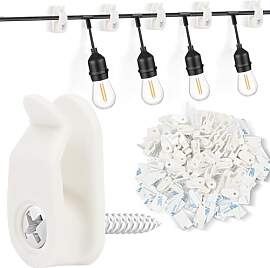 HOTUT Außenbereich Lichterketten Clips, 50 Stück 