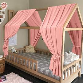 HOTUT Hausbett Himmel,2 Stück Betthimmel Babybett 