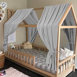 HOTUT Hausbett Himmel,2 Stück Betthimmel Babybett 