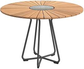 HOUE Circle Gartentisch Ø110cm Aluminium/Bambus