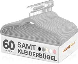 HOUSE DAY Kleiderbügel Samt 60 Stück,