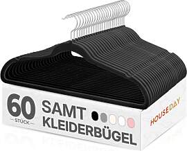 HOUSE DAY Kleiderbügel Samt 60 Stück,