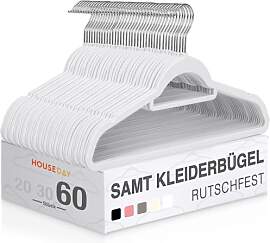 HOUSE DAY Kleiderbügel Samt, 60er Set, Premium