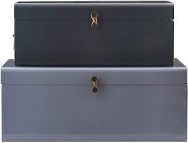 House Doctor Blaue Metallboxen, 2er-Set,