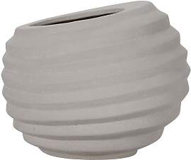 House Doctor Blumentopf aus Steingut weiss,