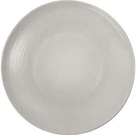 House Doctor Servierplatte Steingut weiss, rund,