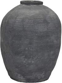 House Doctor Vase aus grauem Beton, freistehend,