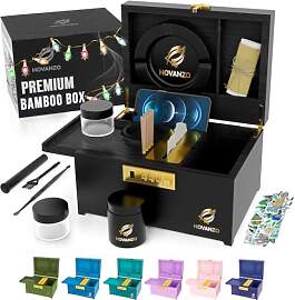 HOVANZO Premium Große Bambusbox - Verriegelung